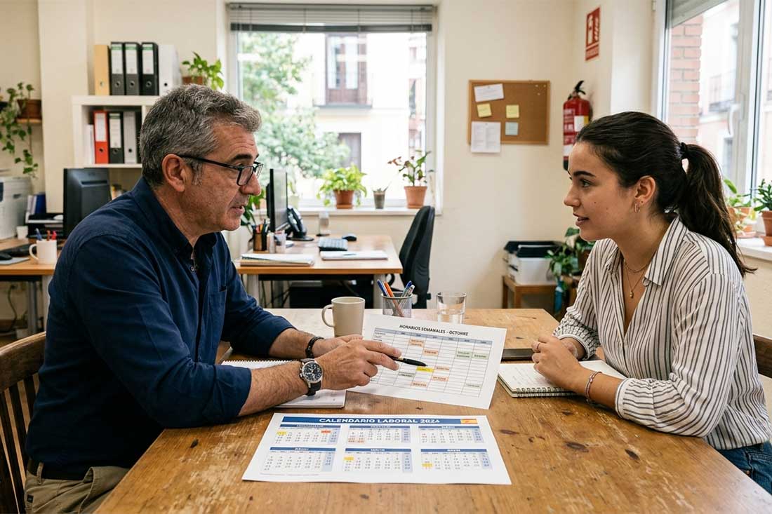 ¿Puede una empresa cambiar el horario de un trabajador de un día para otro?